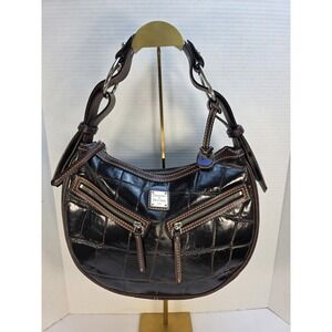 Dooney & Bourke Nile Collection Brown T'Moro Small Circle Hobo Shoulder Bag
